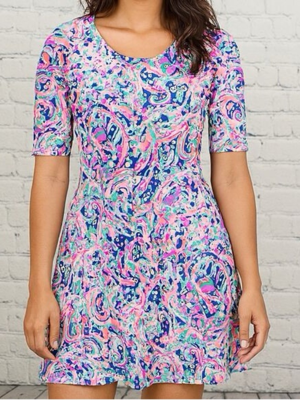 Lilly Pulitzer Multicolor Paisley Dress - Pink, Navy & Mint